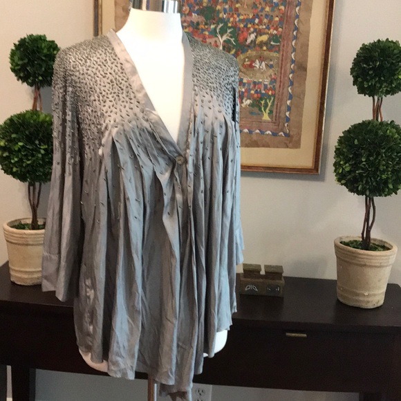 Elizabeth and James silky beaded cardigan - Picture 1 of 8